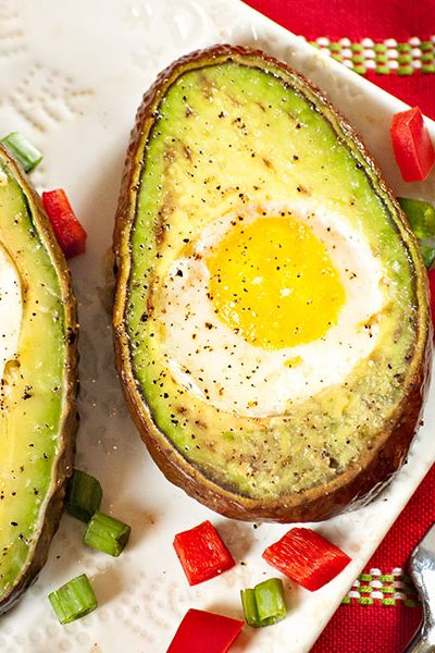 Avocado Recipes - Eggs in Avocado Slices for Breakfast