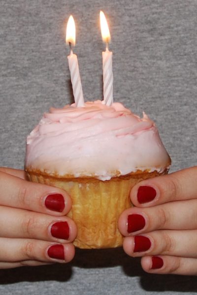 Sparkles and Shoes 2nd Birthday Cupcake