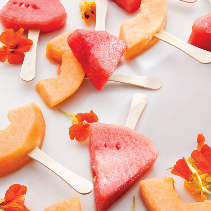 Alcoholic Desserts - Frozen Melon-Margarita Pops