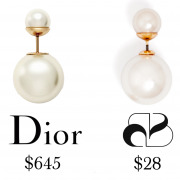 Double Pearl Earrings - Mise en Dior Tribal Earrings and Bauble Bar Pearl 360 Studs