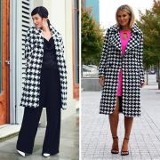 Fashion Bloggers Houndstooth Coats - Nicole Warne of Gary Pepper and Courtney Kerr of What Courtney Wore