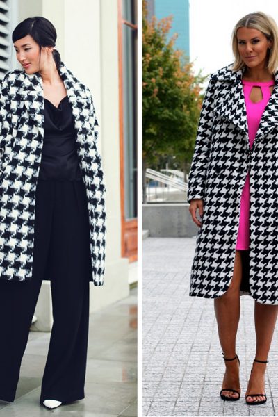 Fashion Bloggers Houndstooth Coats - Nicole Warne of Gary Pepper and Courtney Kerr of What Courtney Wore