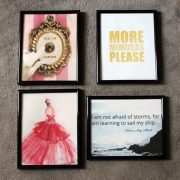 Galley Wall Prints - Press for Champage - More Mimosas Please - Christian Siriano Print - Luisa May Alcott Quote