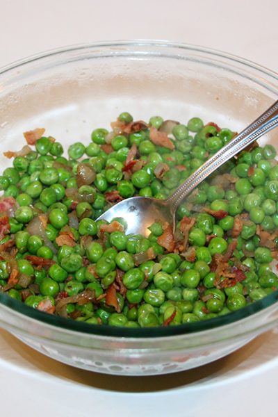 Peas and Pancetta Finished Recipe