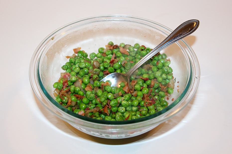 Peas and Pancetta Finished Recipe