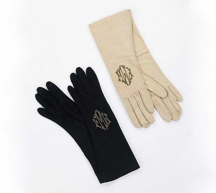 The Metropolitan Museum of Art - The Collection Online - 1930's Leather Monogrammed Gloves