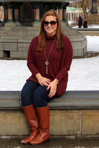 Callina Pullover at Bethesda Terrace and Fountain
