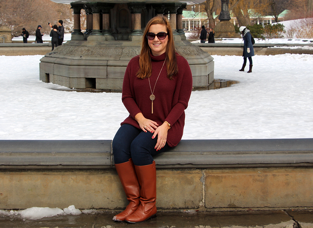 Callina Pullover at Bethesda Terrace and Fountain