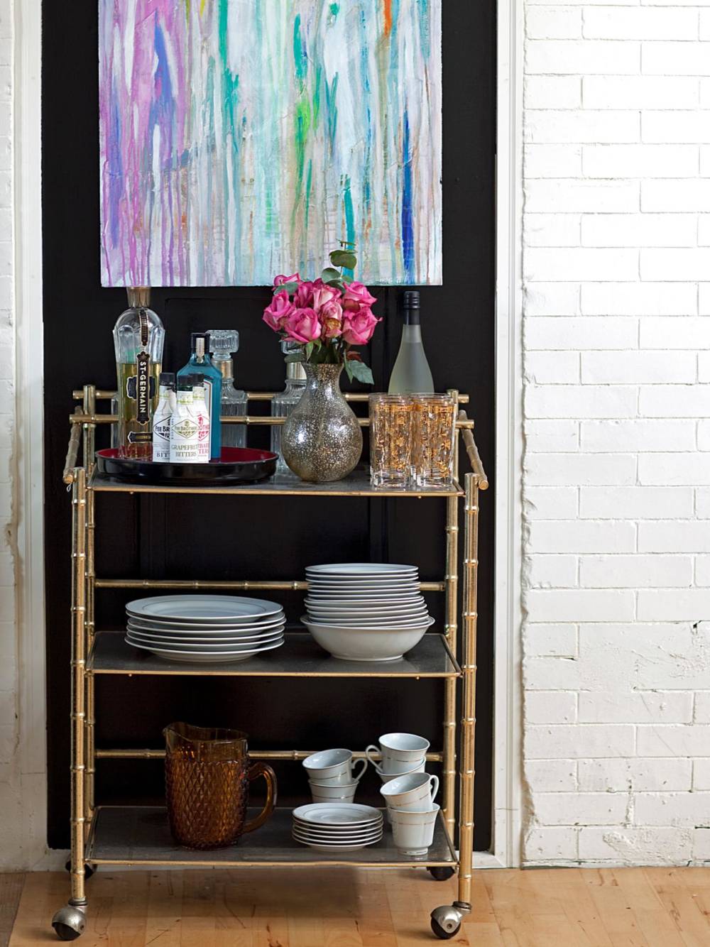 Colorful Bar Cart