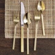 Statement Silverwear - West Elm Gold Flatware Sets