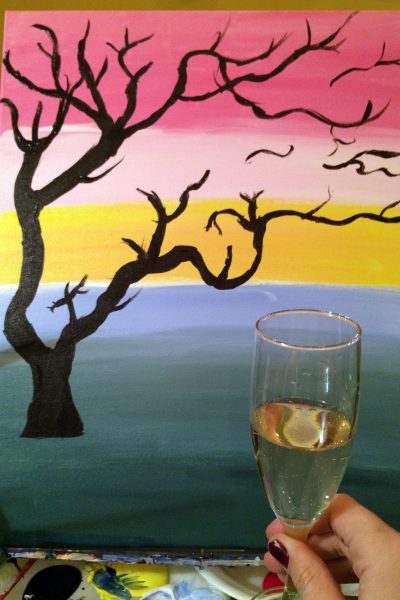 Wine and Paint - Paint Night - Under the Red Tree 07