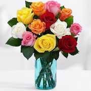 Pro Flowers One Dozen Long Stemmed Rainbow Mother's Day Roses