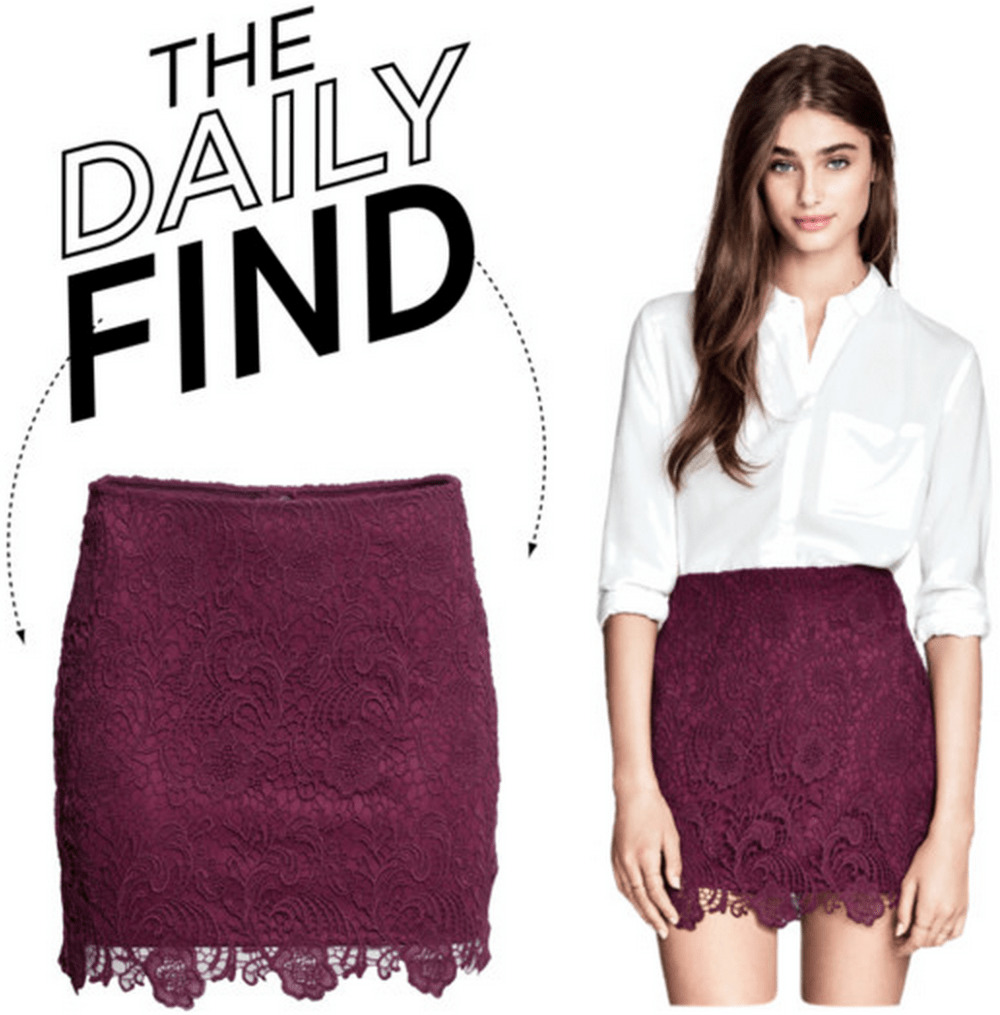 The Daily Find H&M Lace Skirt