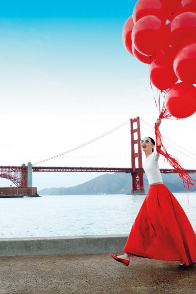 Macy's American Icons Red Balloons San Francisco Golden Gate Bridge