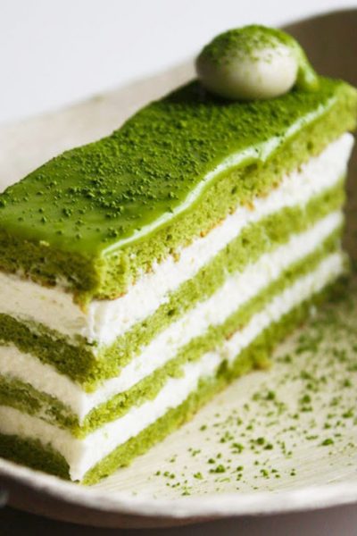 Matcha Recipes - Matcha Almond Génoise Layer Cake