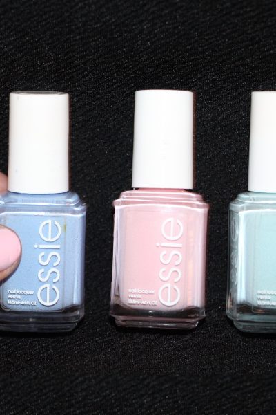 My Favorite Summer Nail Polish Colors Square - Essie Bikini So Teeny - Essie Fiji - Essie Mint Candy Apple