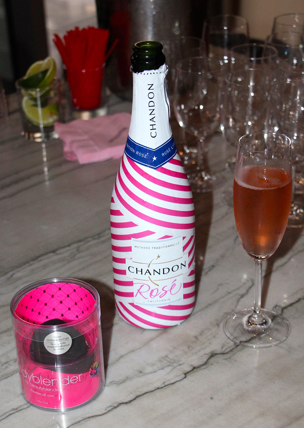 bodyblender by beautyblender event with chandon rose