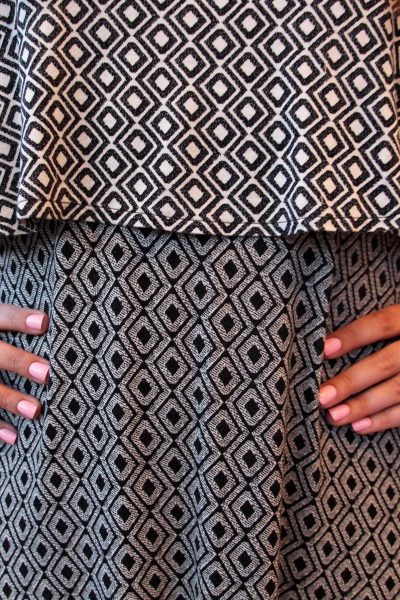 Black and White Maxi Dress 03