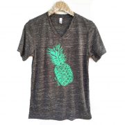 Pinappple Fashion - Grey and Mint Pineapple Print Tee