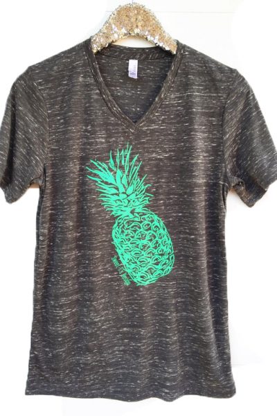 Pinappple Fashion - Grey and Mint Pineapple Print Tee