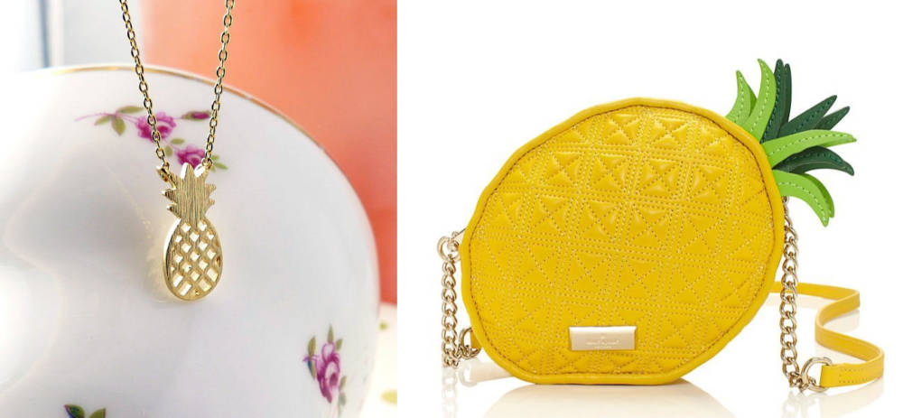 Pineapple Fashion - Dainty Gold Pineapple Necklace | | Kate Spade New York Wing It Pineapple Cross-body