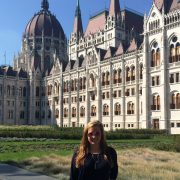 At the Hungarian Parliament Building