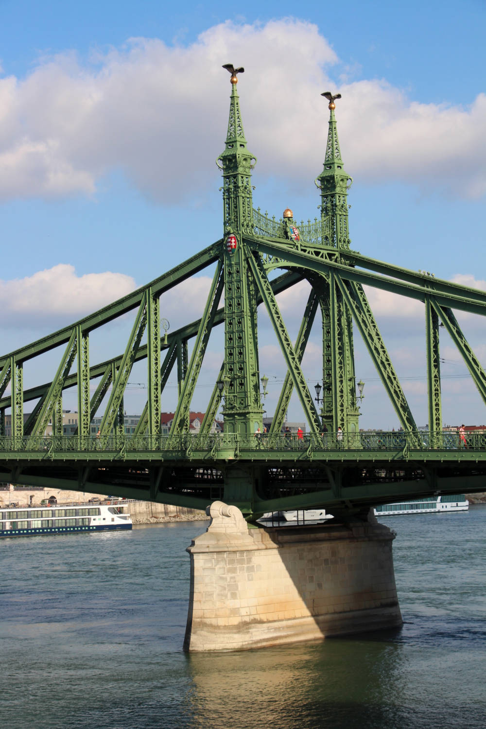 Liberty Bridge on the Danube River in Budapest Hungary