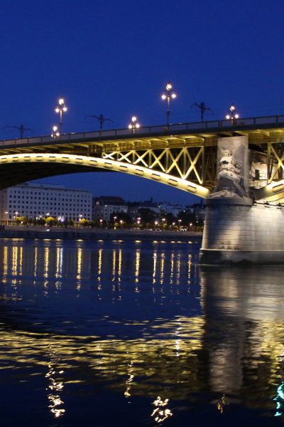 Margaret Bridge in Budapest Hungary at Night