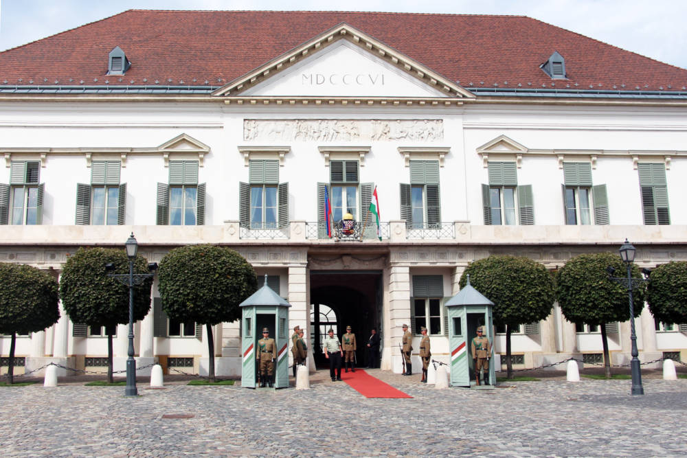 Sandor Palace Crest in Budapest Hungary