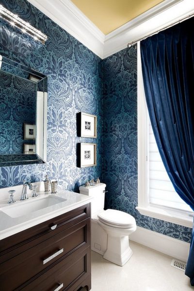Bold Powder Room - Blue