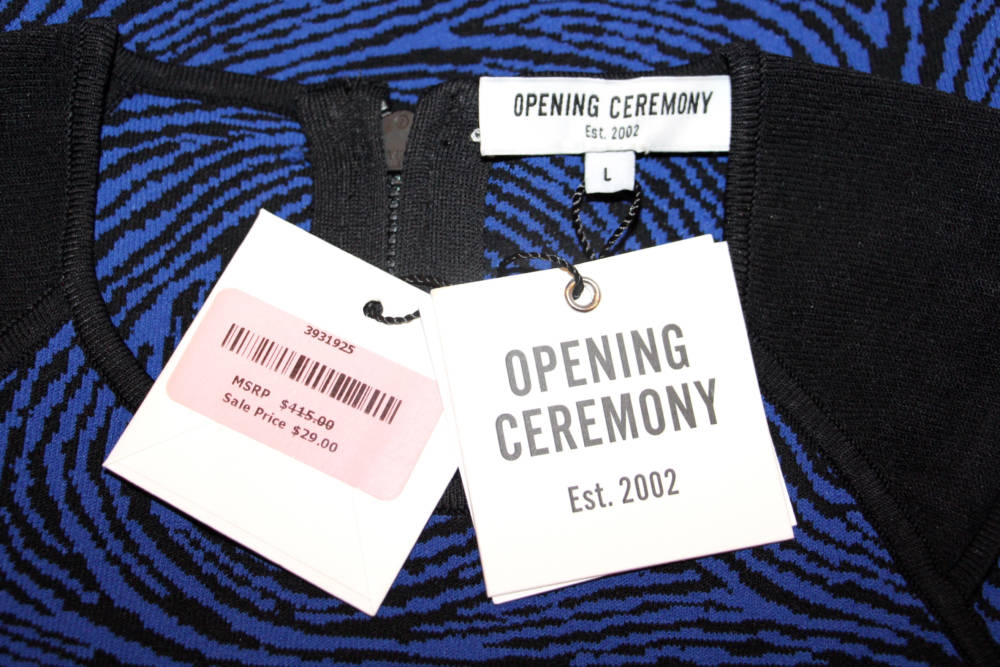 Gilt City Warehouse Sale - Zipper Split Flare Knit Dress by Opening Ceremony at Gilt