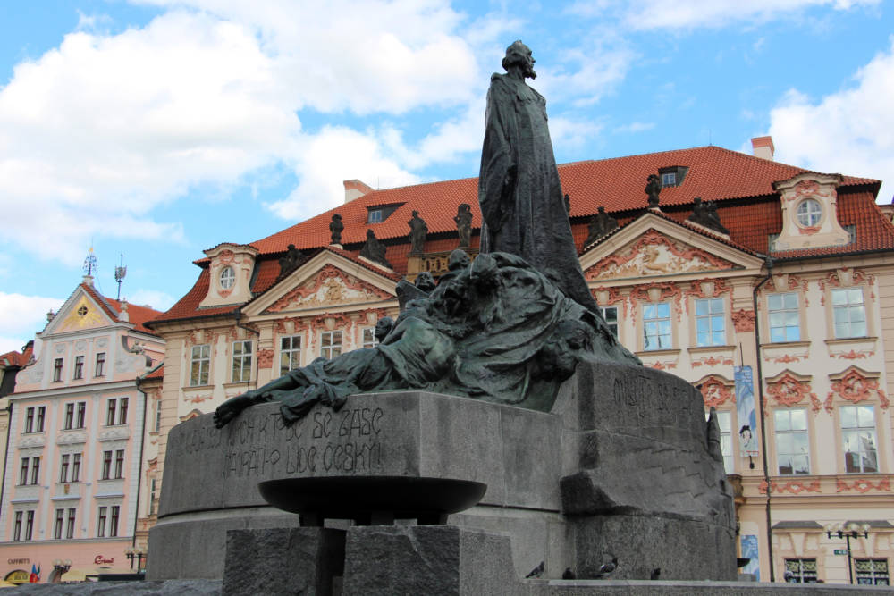 Jan Hus Memorial Old Town Square Prague
