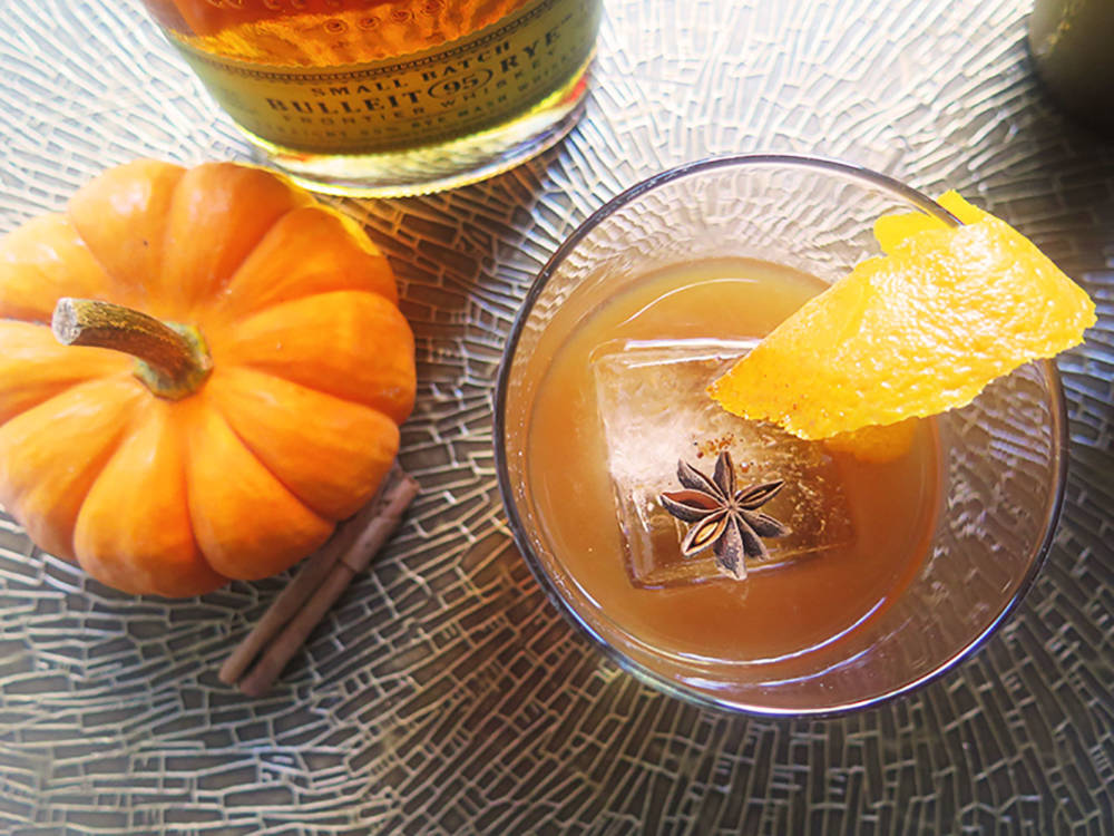 Pumpkin Recipes - Pumpkin Old Fashioned Cocktail