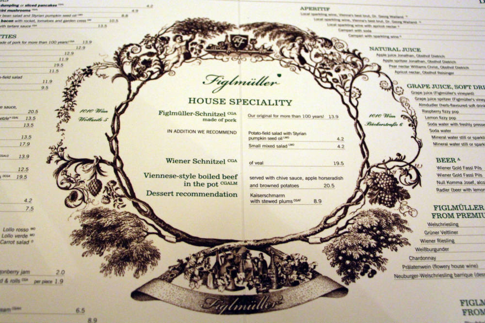 The Figlmüller Menu