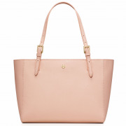 Tory Burch York Small Buckle Tote in Light Oak