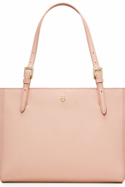 Tory Burch York Small Buckle Tote in Light Oak
