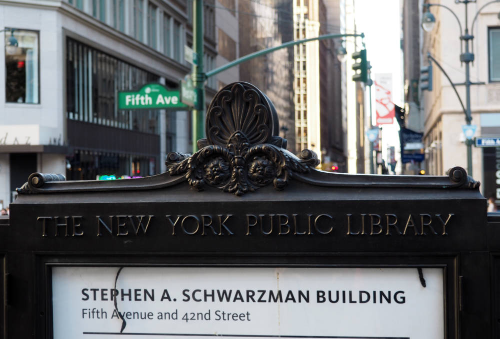 New York Public Library Sign