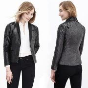 Sequin Blazer -Banana Republic BR Monogram Black Sequin Blazer