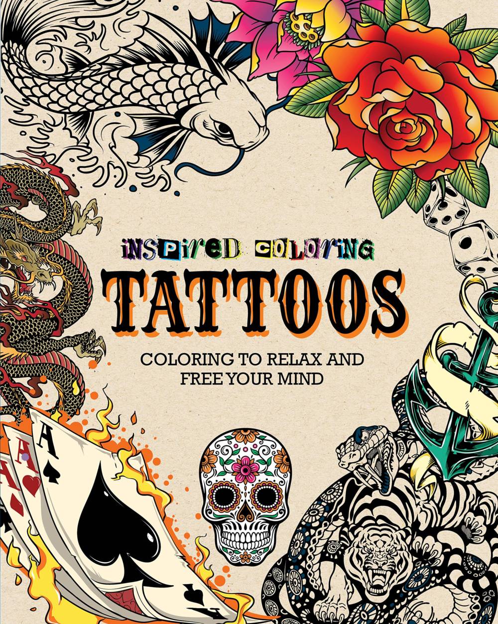 Adult Coloring Books - Tattoos Inspired Coloring