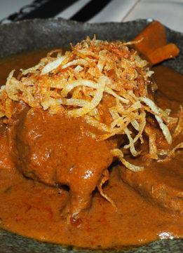 Junoon Entree - SHAHI LAMB SHANK black cumin yogurt curry, garam masala, potato salli