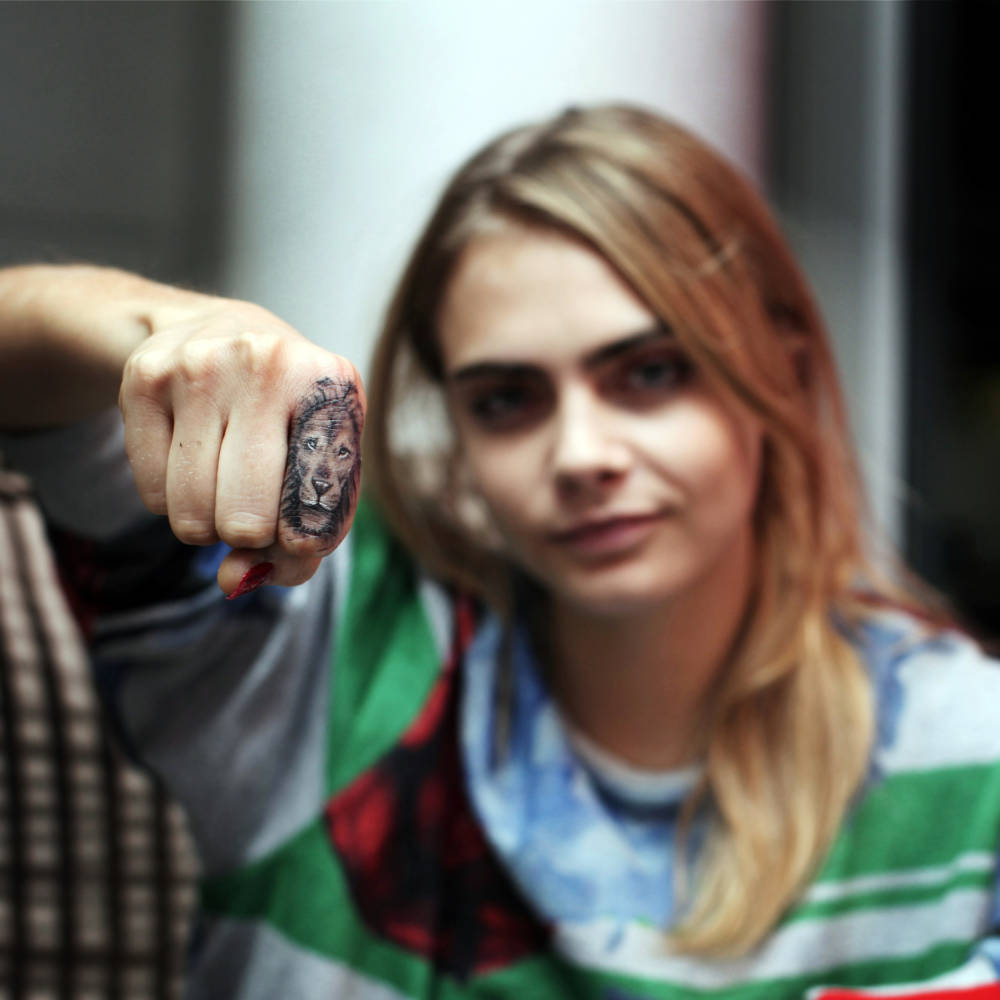 Bang Bang Tattoo Artists Keith McCurdy Cara Delevingne Lion Tattoo