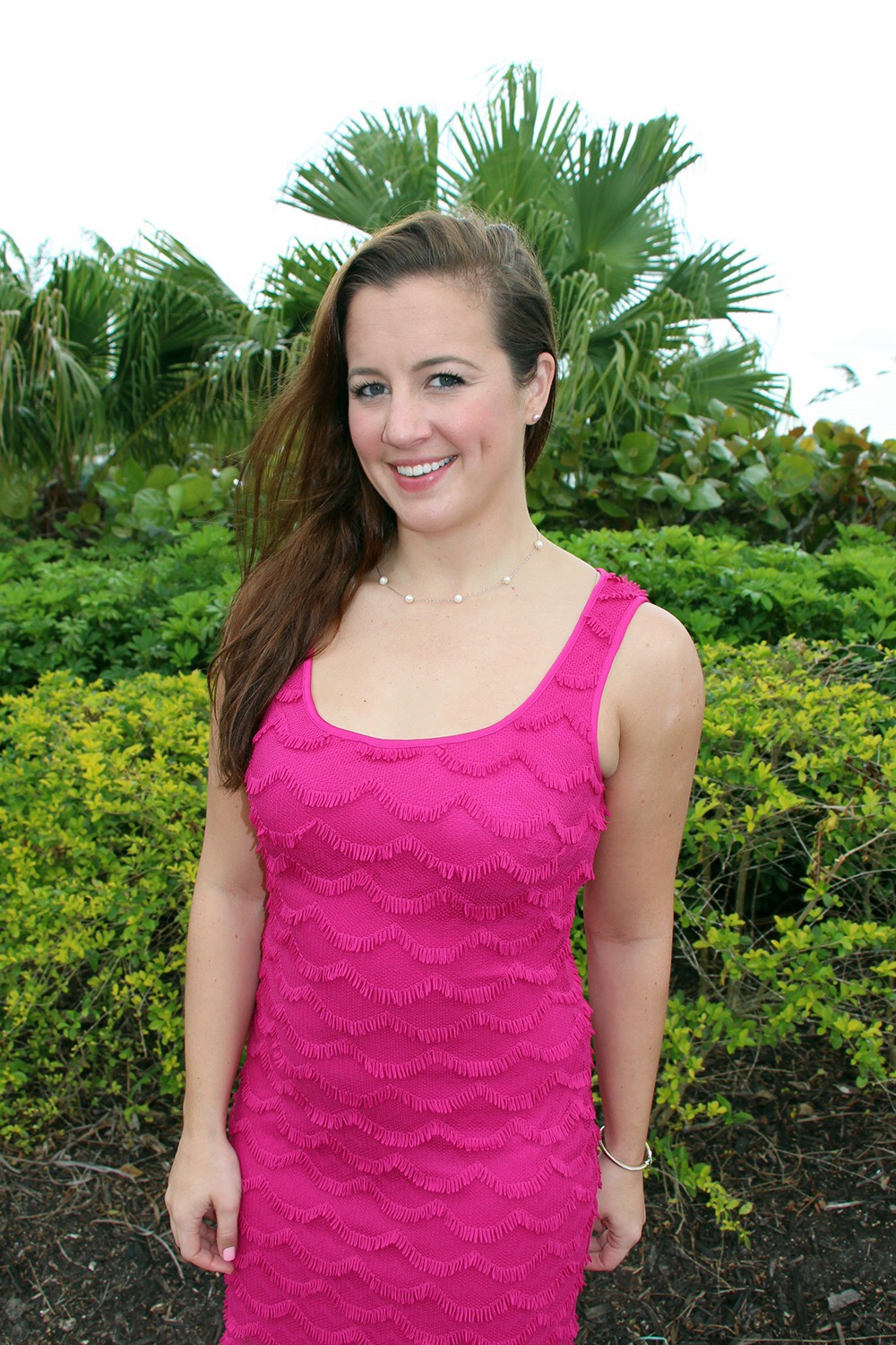 Easter Outfit - GUESS Scalloped Tiered Shift Dress
