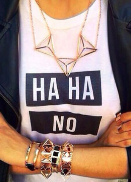 Ha Ha No Graphic TShirt