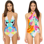 Best One Piece Swimsuits - Mara Hoffman Reversible Cross Halter One Piece and Mara Hoffman Reversible Twist Front Cutout One Piece