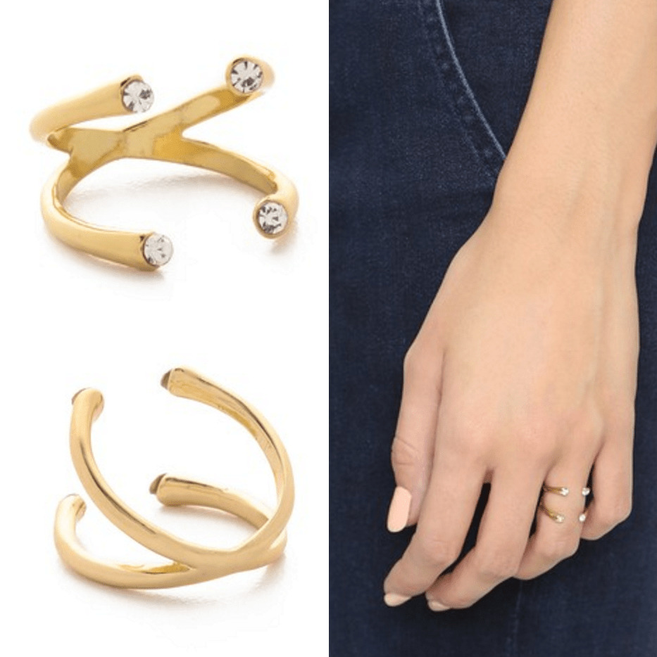 Shopbop Sale - Jules Smith Crystal Claw Ring in Gold and Clear