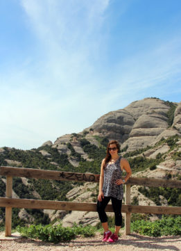 At the Top Hiking Montserrat Mountain