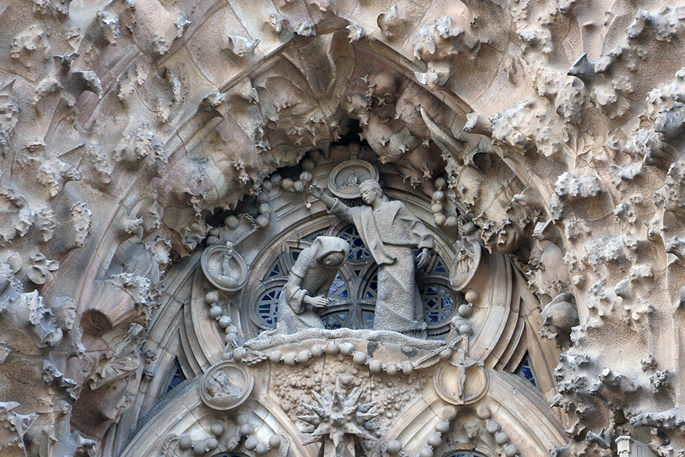 Christ Mural on the Nativity Facade of the Sagrada Família