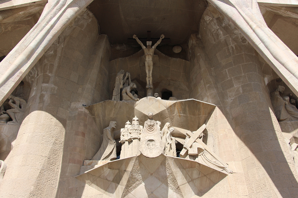 Detail on the Passion Facade of the Sagrada Familia