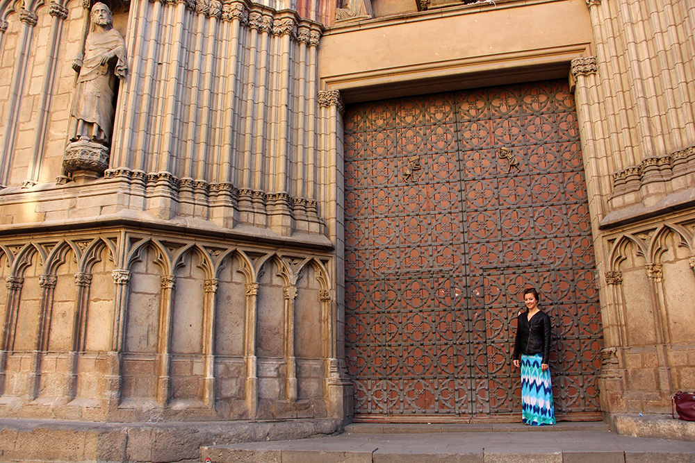 Infront of the Basilica of Santa Maria del Mar