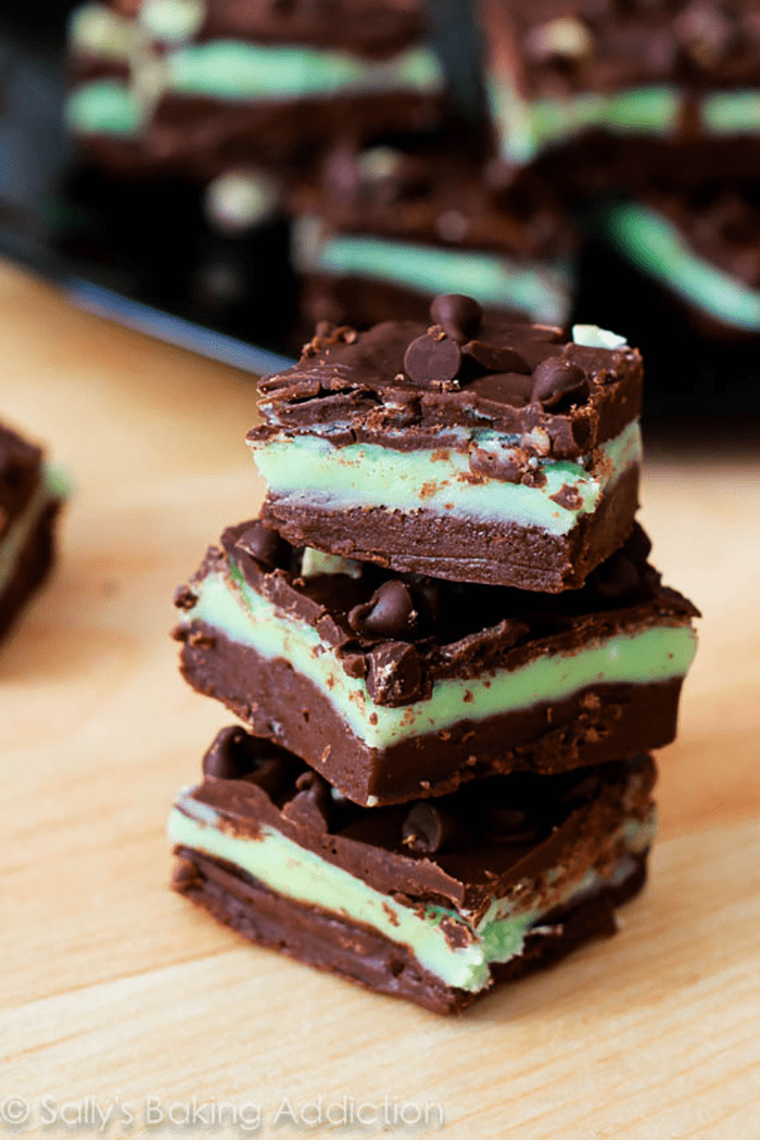 Pinterest Dessert Inspiration - Andes Mint Chocolate Chip Fudge